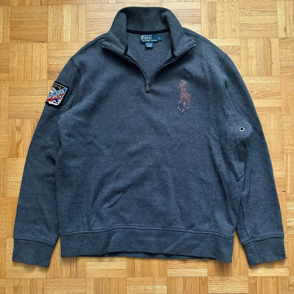 Polo Ralph Lauren Big Pony Quarter Zip Sweatshirt 1933-34 Size Large